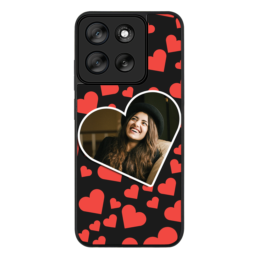 Custom Photo Heart shaped, Phone Case - Motorola
