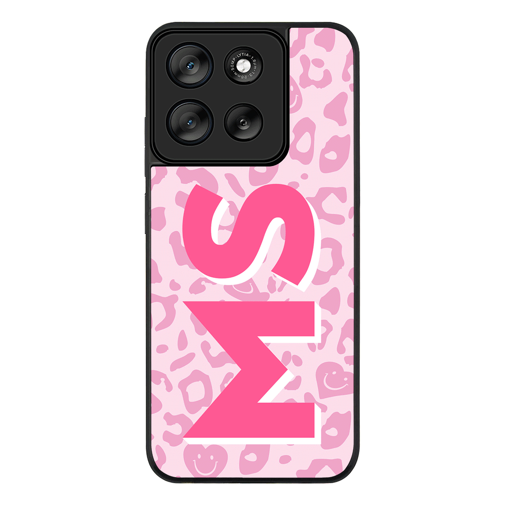 Custom Monogram Initial 3D Shadow Text Seamless Pattern, Phone Case - Motorola