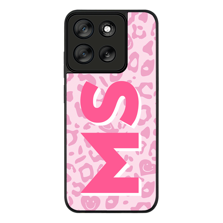 Custom Monogram Initial 3D Shadow Text Seamless Pattern, Phone Case - Motorola
