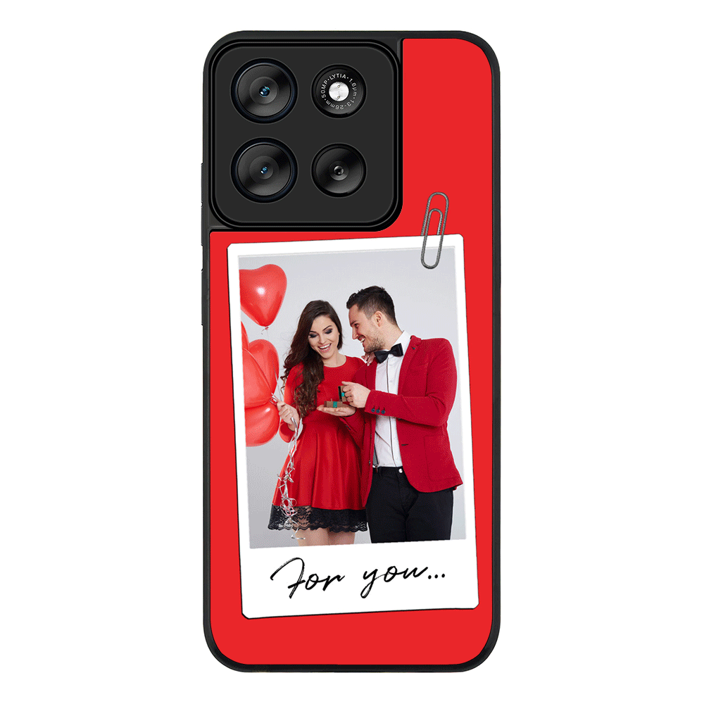 Personalized Polaroid Photo Valentine, Phone Case - Motorola