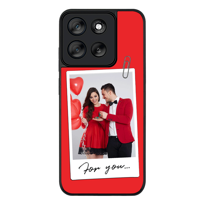 Personalized Polaroid Photo Valentine, Phone Case - Motorola