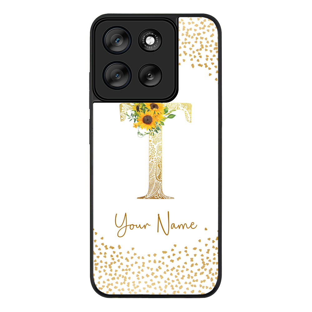 Floral Mandala Initial Phone Case - Motorola