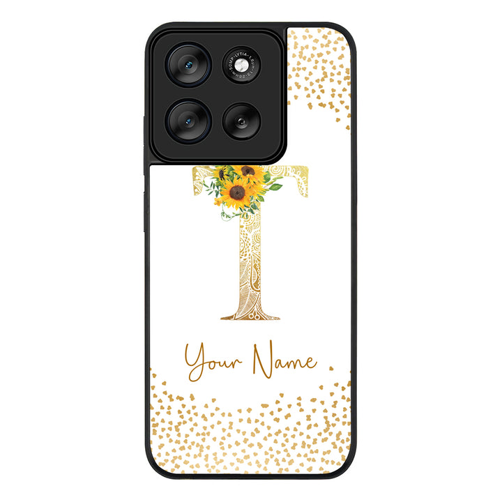 Floral Mandala Initial Phone Case - Motorola
