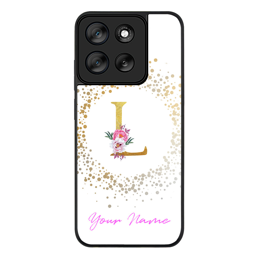 Floral Initial Phone Case - Motorola