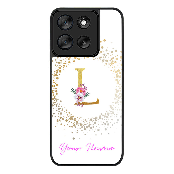 Floral Initial Phone Case - Motorola