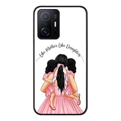 Xiaomi 11T Pro 5G Rugged Black Mother 2 daughters Custom Clipart, Text Phone Case - Xiaomi - Stylizedd.com