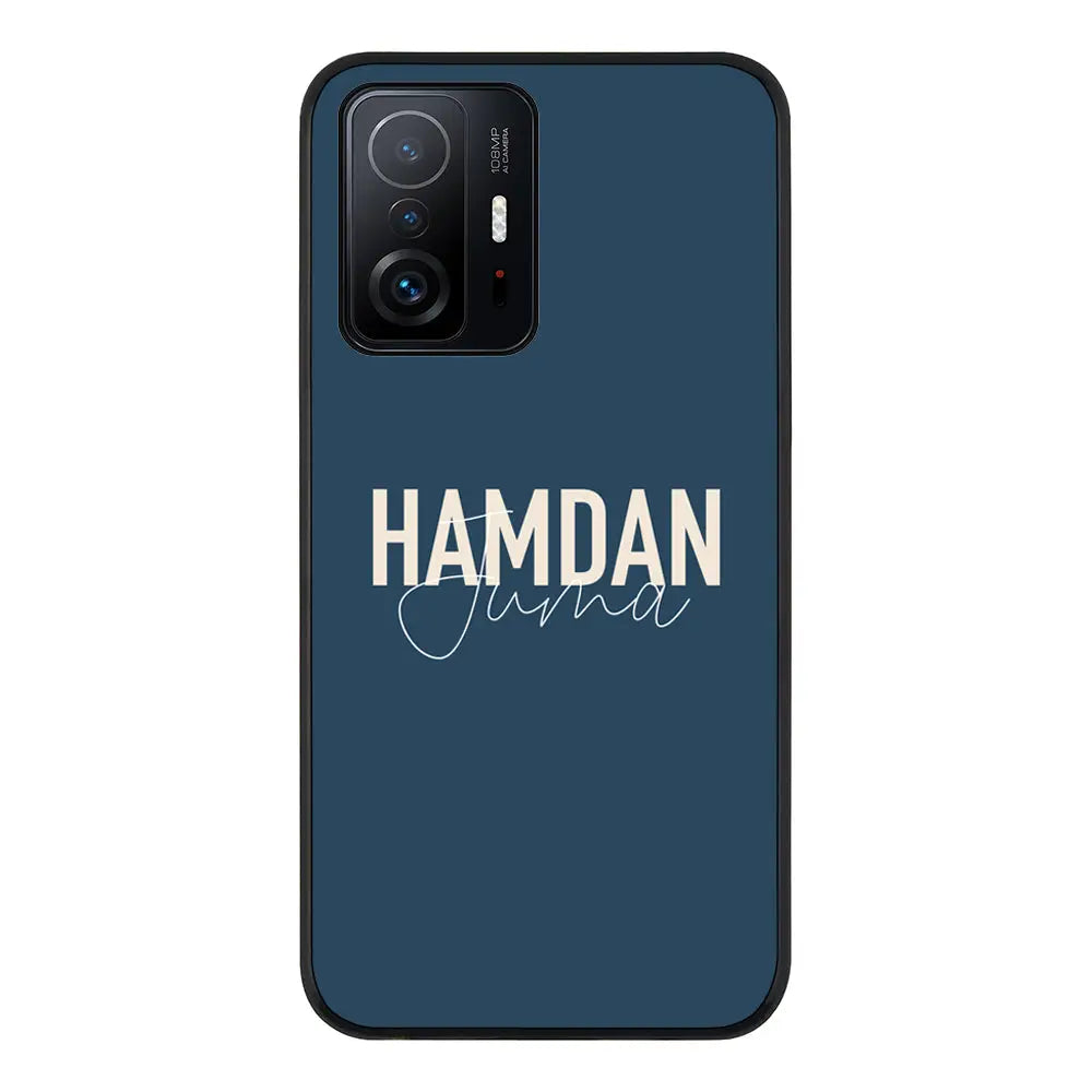 Xiaomi 11T Pro 5G Rugged Black Personalized Name Horizontal, Phone Case - Xiaomi - Stylizedd.com