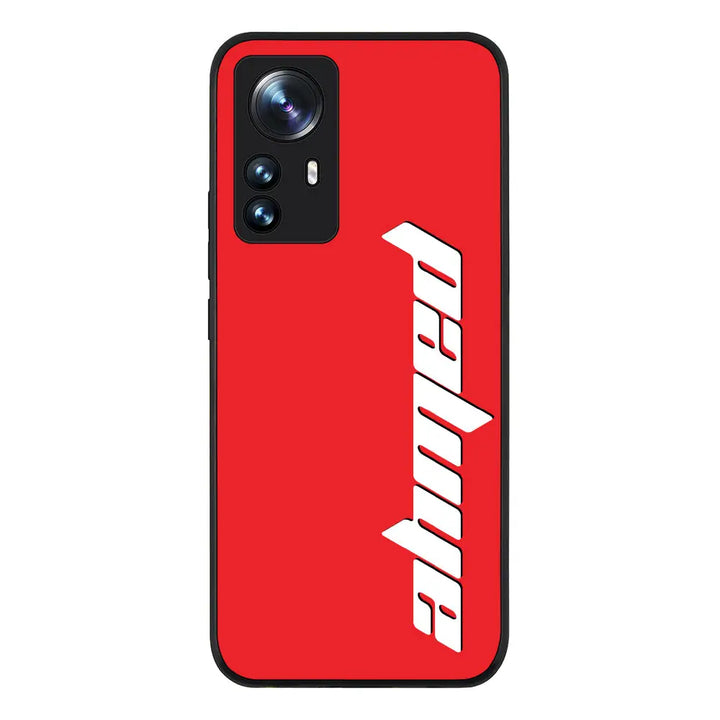 Xiaomi 12 Lite Rugged Black Custom Text, Vertical Name Phone Case - Xiaomi - Stylizedd.com