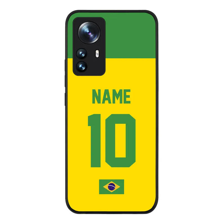 Xiaomi 12 Lite / Rugged Black Phone Case Personalized Football Jersey Phone Case Custom Name & Number - Xiaomi - Stylizedd