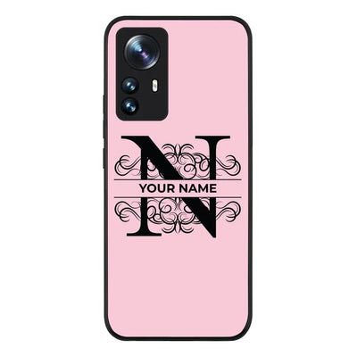 Xiaomi 12 Lite Rugged Black Split Floral Initial Phone Case - Xiaomi - Stylizedd.com