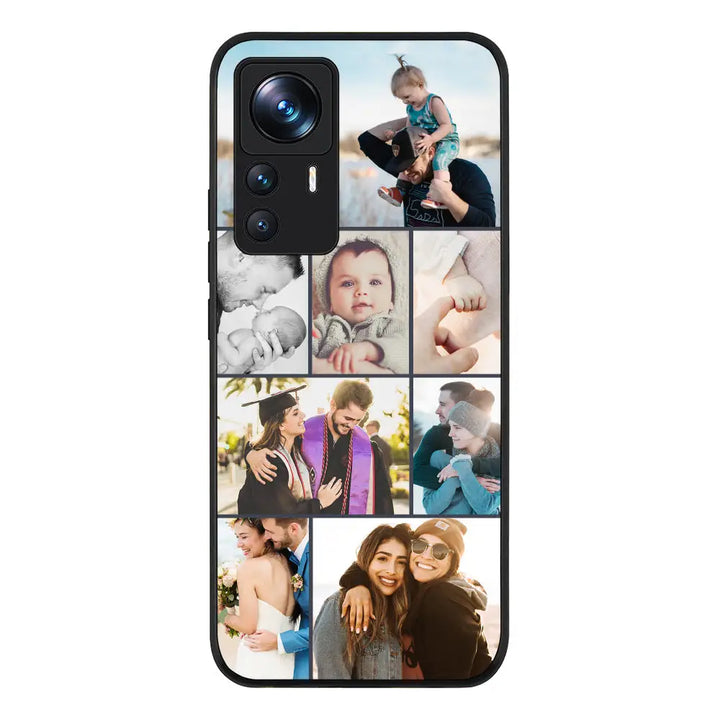 Xiaomi 12T / 12T Pro / Rugged Black Phone Case Personalised Photo Collage Grid Phone Case - Xiaomi - Stylizedd