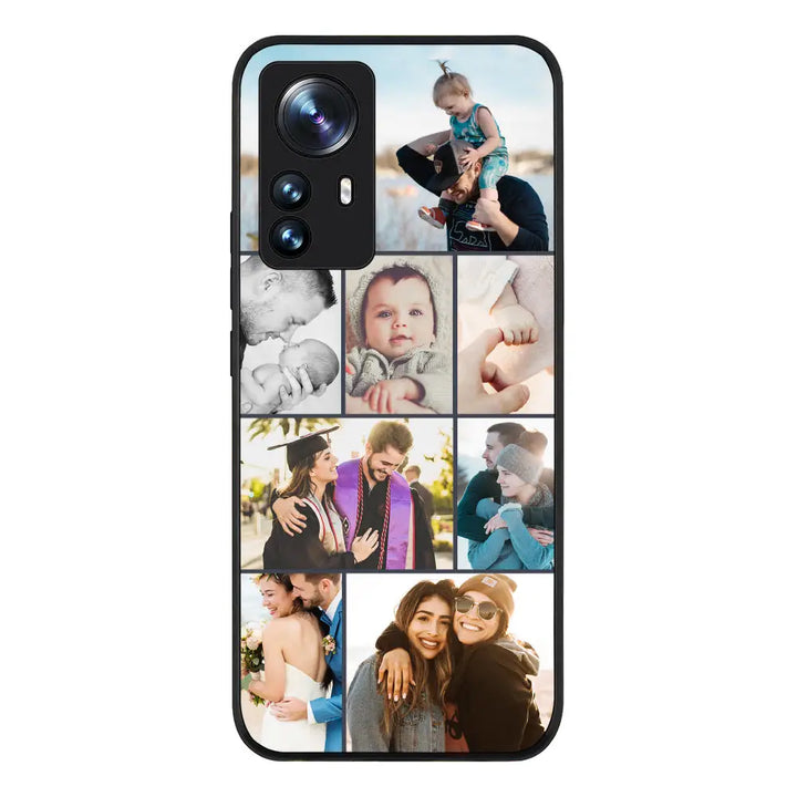 Xiaomi 12X / Rugged Black Phone Case Personalised Photo Collage Grid Phone Case - Xiaomi - Stylizedd