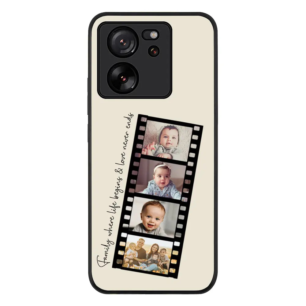 Custom Film Strips Personalised Movie Strip Phone Case - Xiaomi - 13T / Pro / Rugged Black -