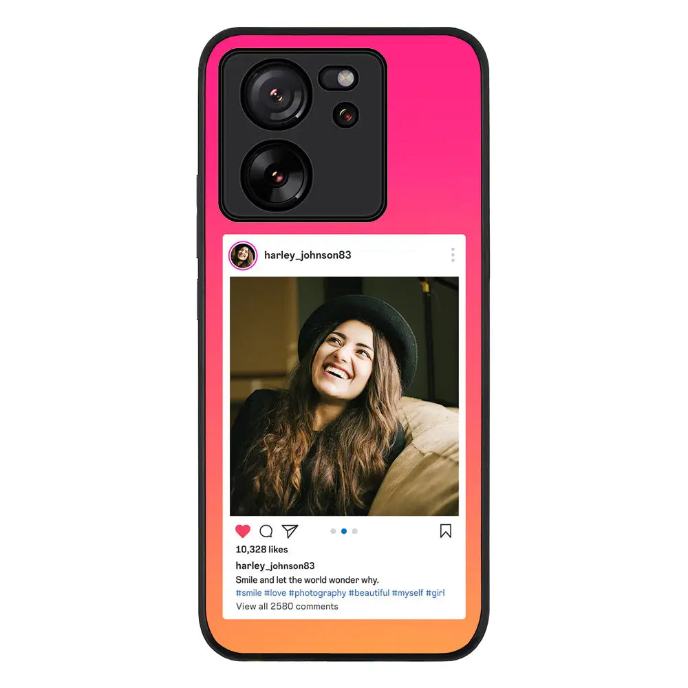 Xiaomi 13T / 13T Pro / Rugged Black Custom Photo Instagram Post Template, Phone Case - Xiaomi - Stylizedd.com