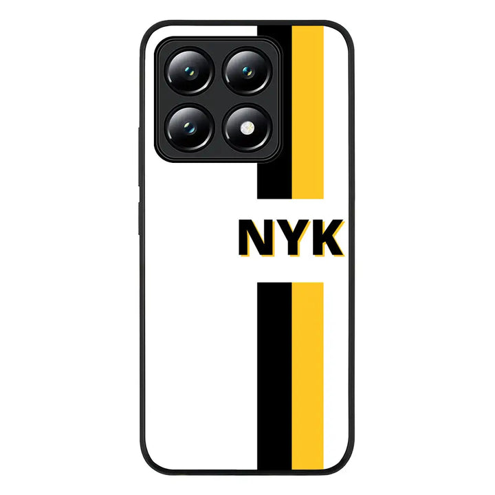 Custom Striped Monogram Phone Case - Xiaomi - 14T / Rugged Black - Stylizedd