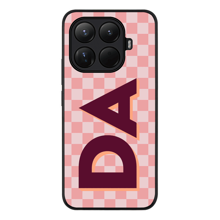 Custom Monogram Initial Small Checkerboard, Phone Case - Xiaomi