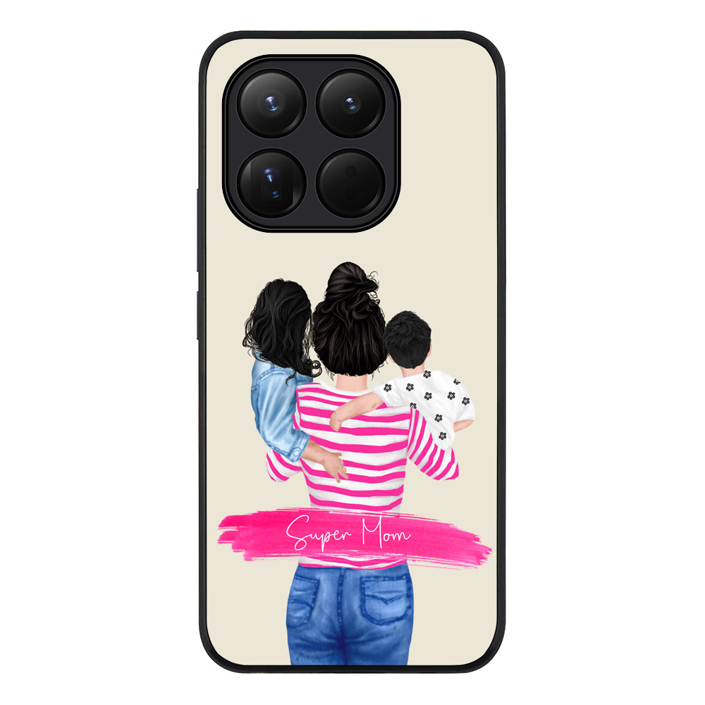 Custom Clipart Text Mother Son & Daughter Phone Case - Xiaomi