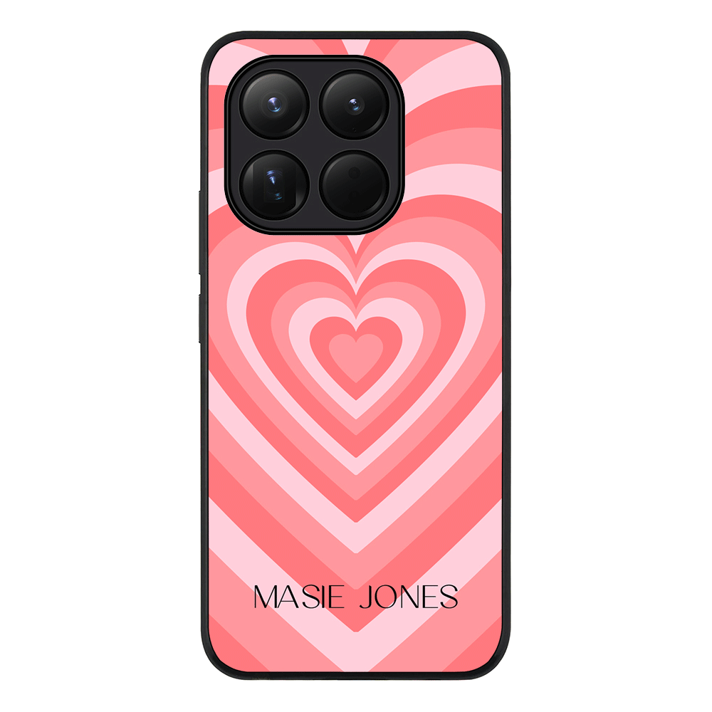 Personalized Name Retro Hearts, Phone Case - Xiaomi