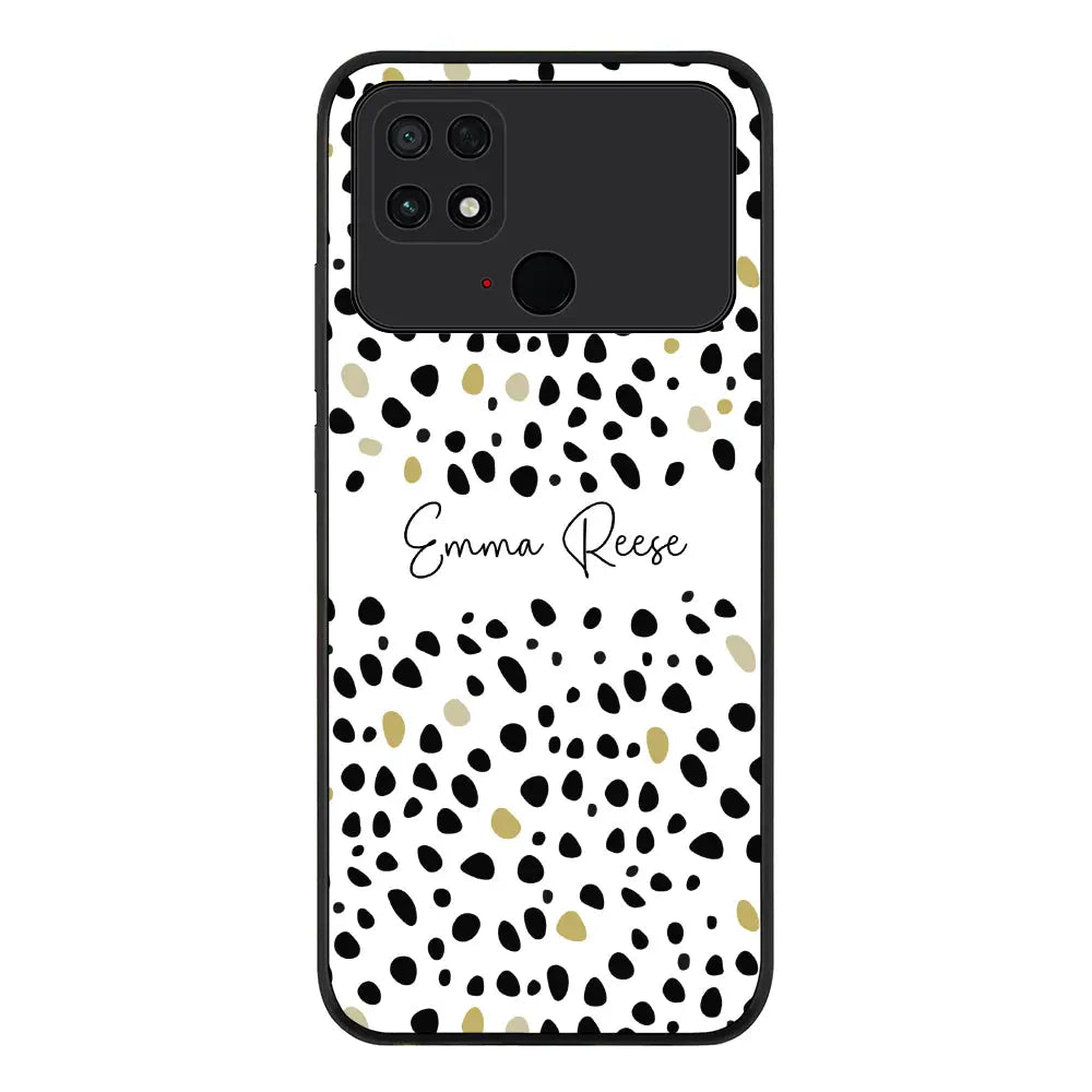 Pebble Multi Color Custom Text My Name Phone Case - Poco - C40 / Rugged Black - Stylizedd