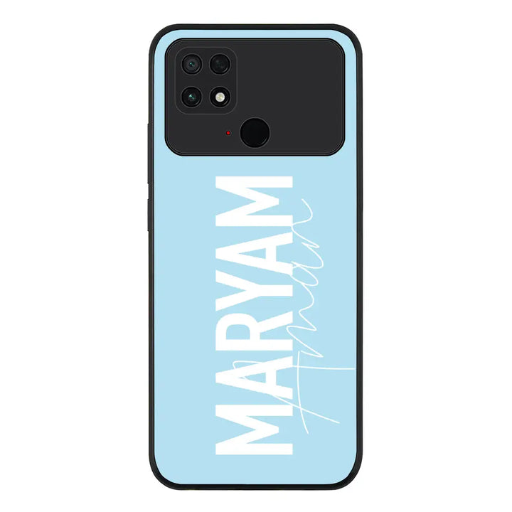 Personalized Name Vertical Phone Case - Poco - C40 / Rugged Black - Stylizedd