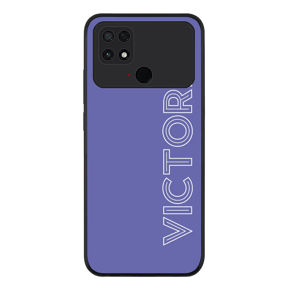 Personalized Name Custom Phone Case - Poco - C40 / Rugged Black - Stylizedd