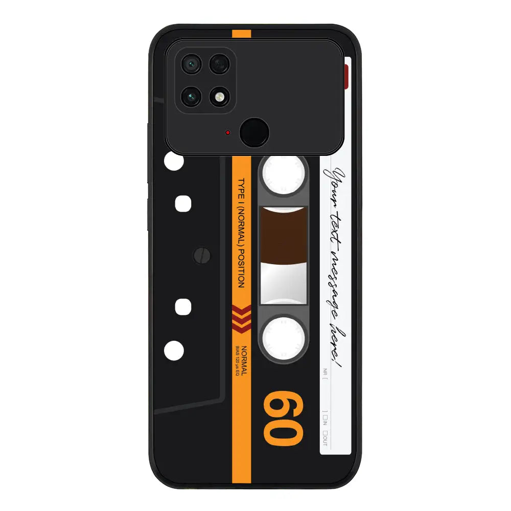 Poco C40 / Rugged Black Phone Case Custom Retro Cassette Tape Phone Case - Poco - Stylizedd