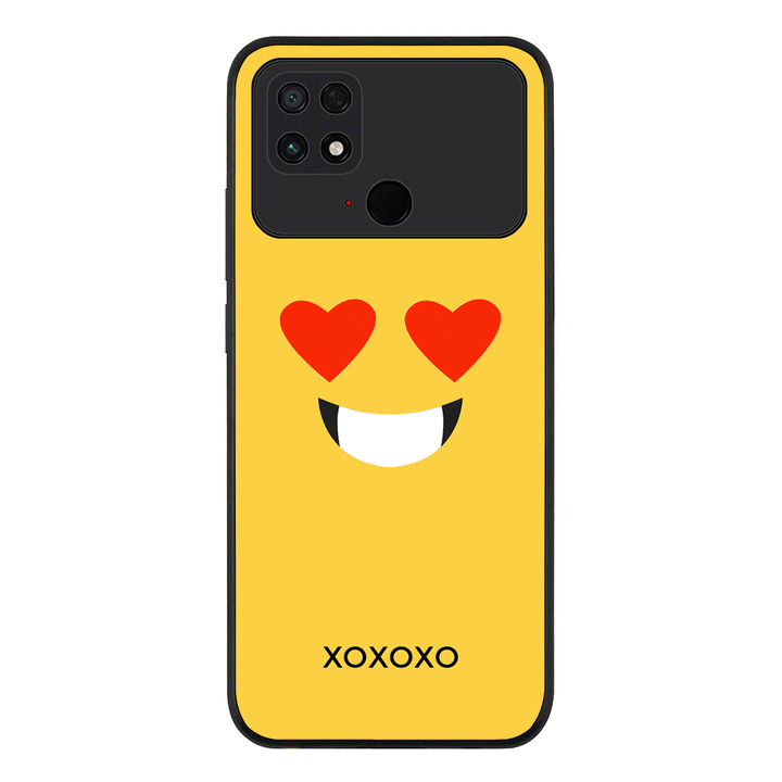 Poco C40 / Rugged Black Custom Text Emojis Emoticons Face, Phone Case - Poco - Stylizedd.com
