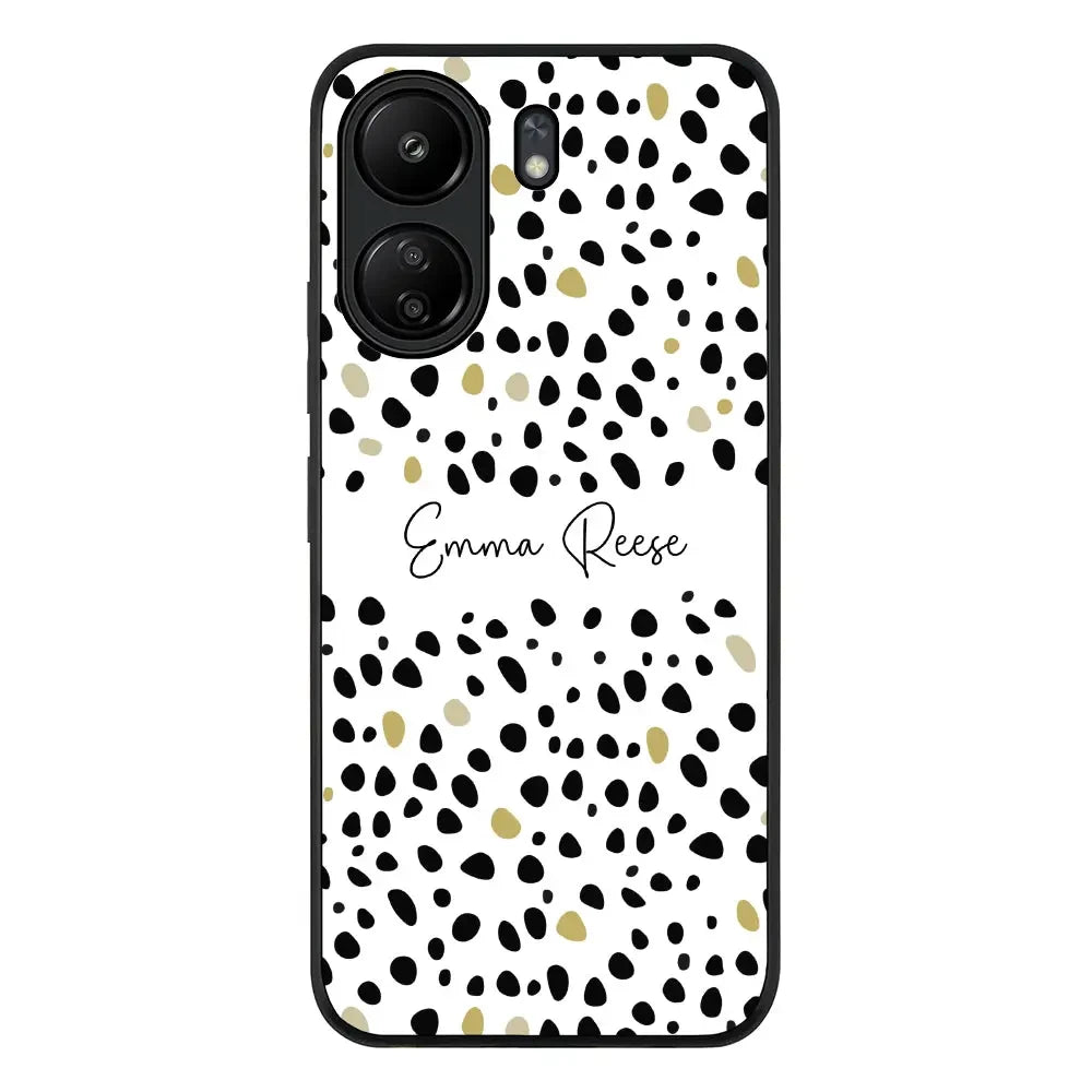 Pebble Multi Color Custom Text My Name Phone Case - Poco - C65 / Rugged Black - Stylizedd