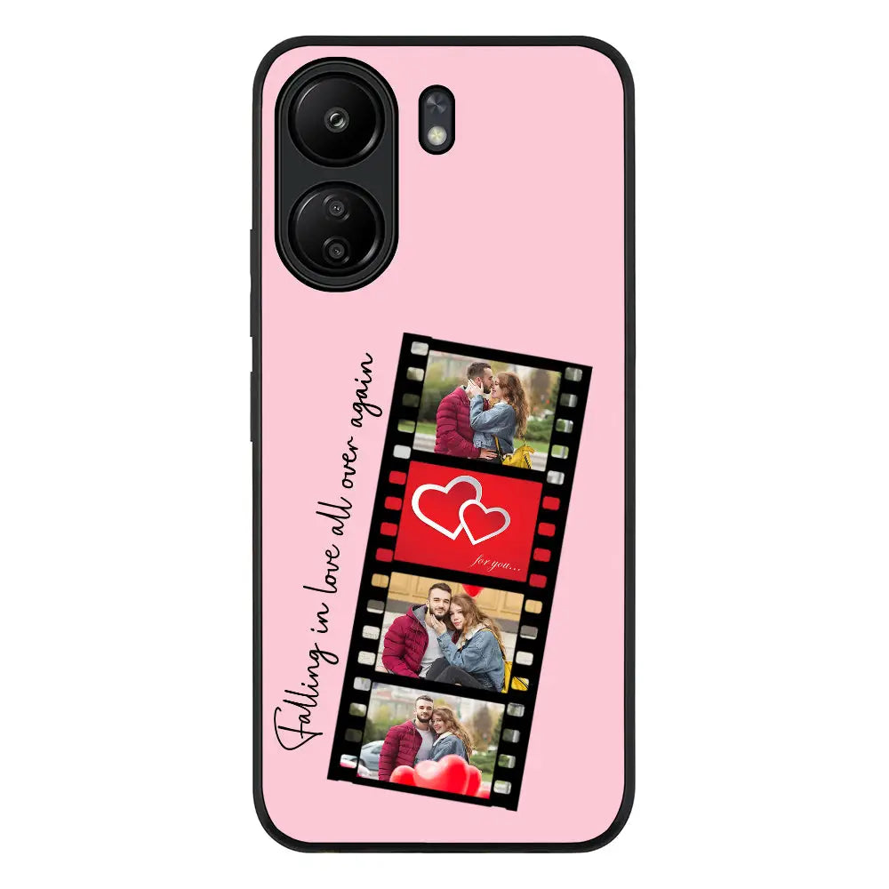 Poco C65 / Rugged Black Phone Case Custom Valentine Photo Film Strips, Phone Case - Poco - Stylizedd