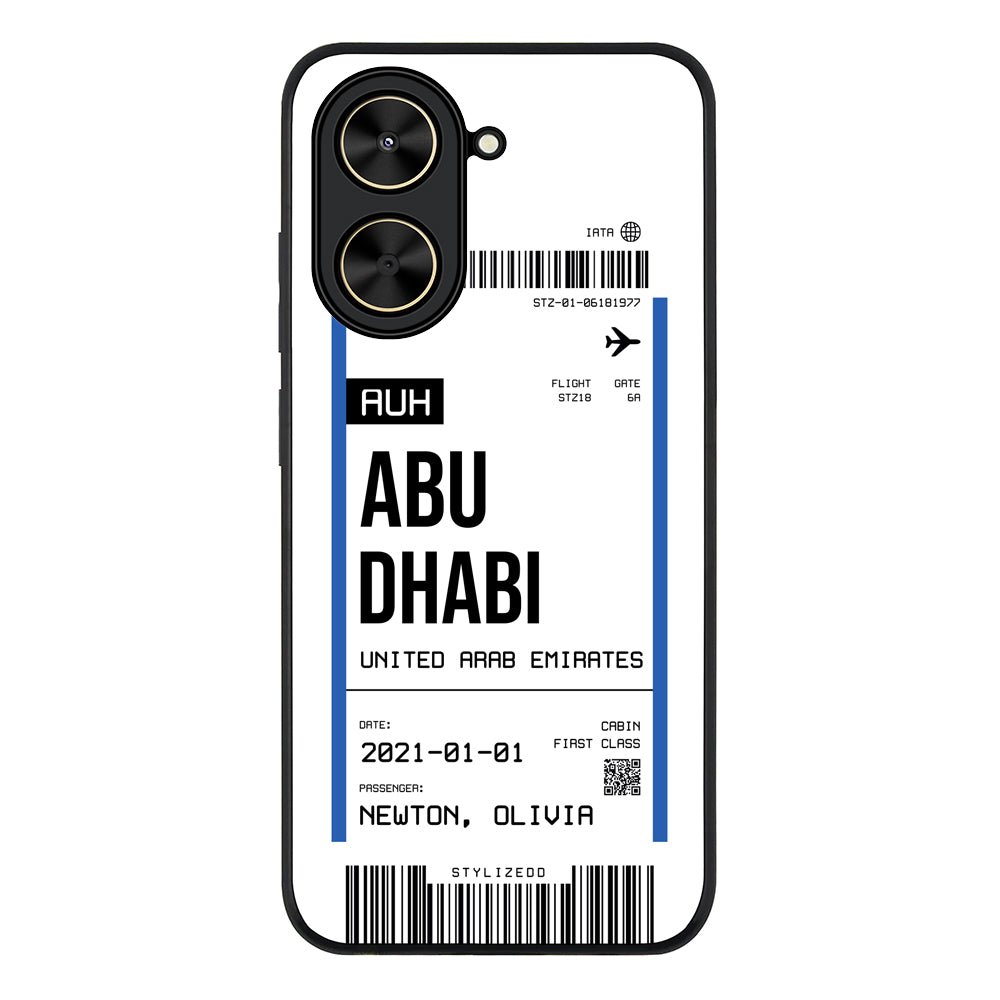 Redmi A5 4G / Rugged Black Custom Flight Boarding Pass Ticket Phone Case - Redmi - Stylizedd.com