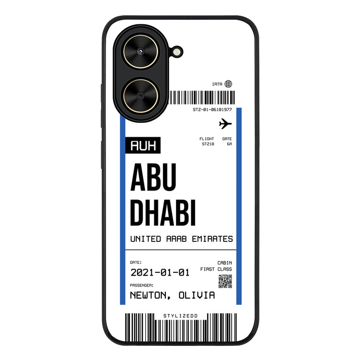 Redmi A5 4G / Rugged Black Custom Flight Boarding Pass Ticket Phone Case - Redmi - Stylizedd.com