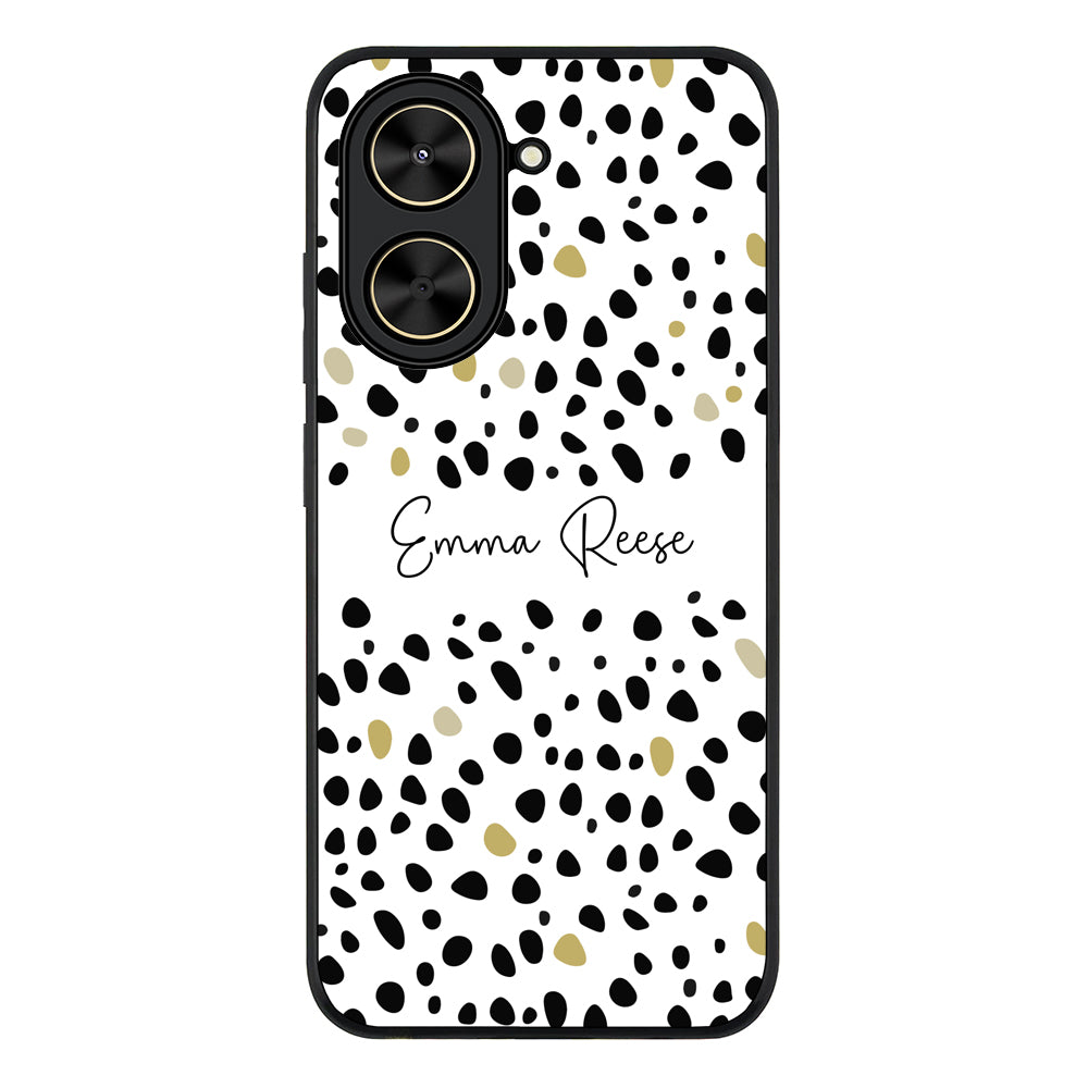 Redmi A5 4G / Rugged Black Pebble Multi Color Custom Text, My Name Phone Case - Redmi - Stylizedd.com