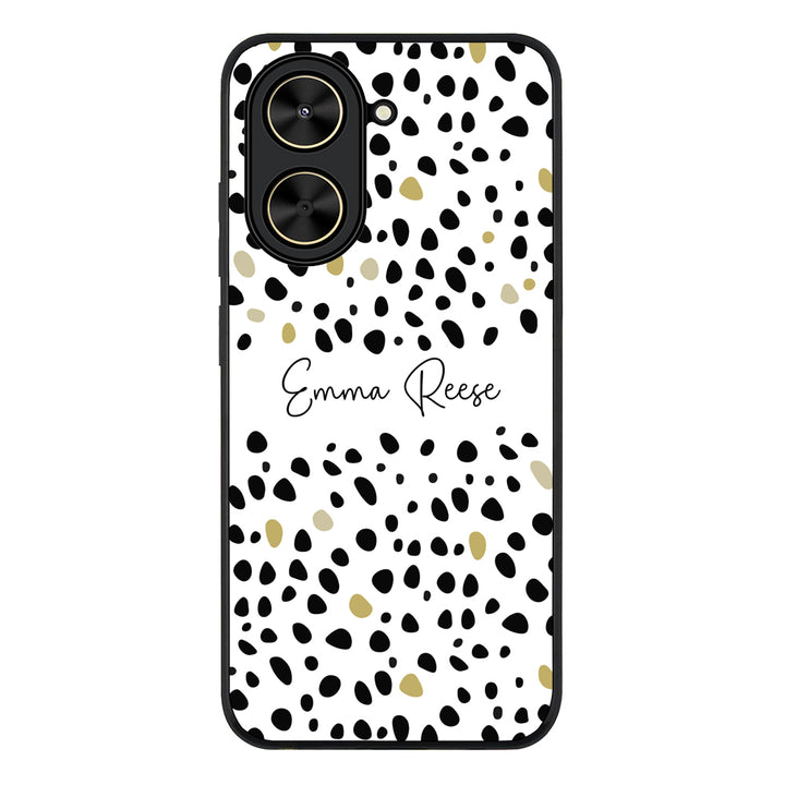 Redmi A5 4G / Rugged Black Pebble Multi Color Custom Text, My Name Phone Case - Redmi - Stylizedd.com
