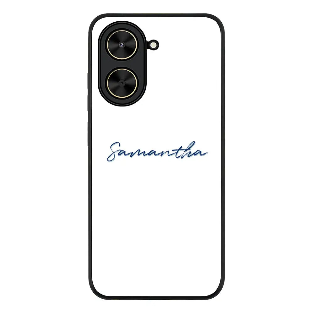 Custom Text My Name Phone Case - Poco - C71 / Rugged Black - Stylizedd