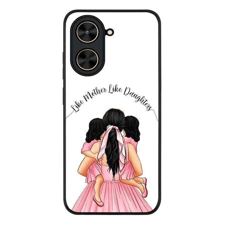 Redmi A5 4G / Rugged Black Mother 2 daughters Custom Clipart, Text Phone Case - Redmi - Stylizedd.com