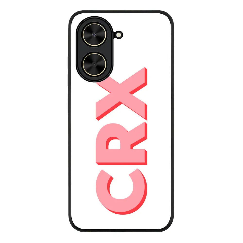 Personalized Monogram Initial 3D Shadow Text Phone Case - Poco - C71 / Rugged Black - Stylizedd