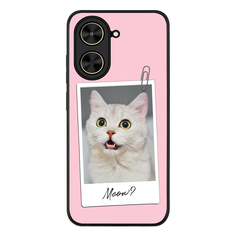 Polaroid Photo Pet Cat Phone Case - Poco - C71 / Rugged Black - Stylizedd