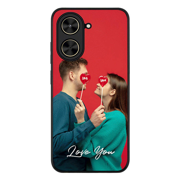 Redmi A5 4G / Rugged Black Custom Photo Valentine, Phone Case - Redmi - Stylizedd.com