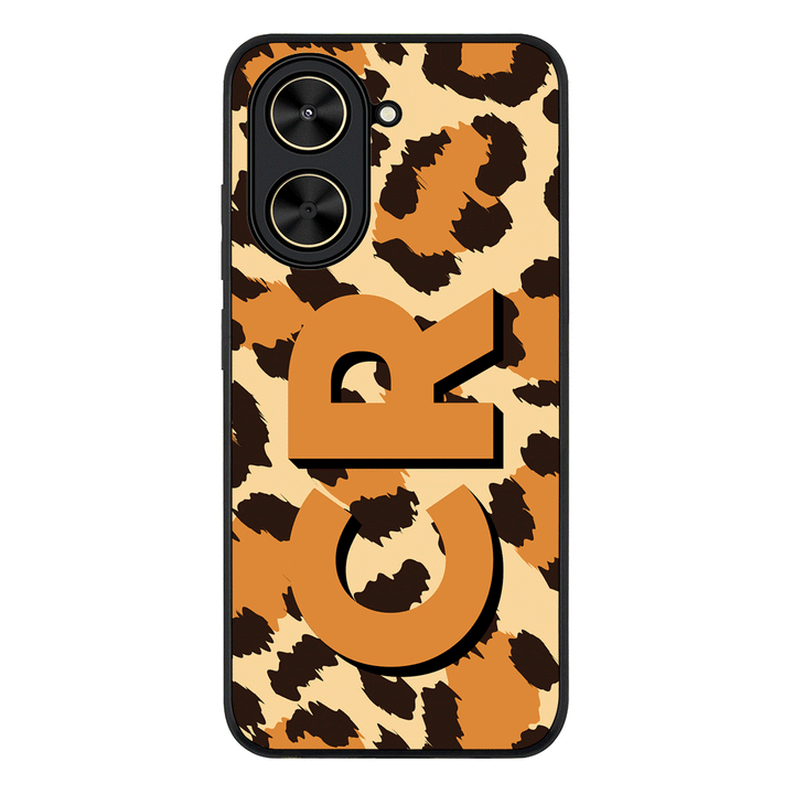 Redmi A5 4G / Rugged Black Custom Monogram 3D Shadow Text Animal Skin Pattern, Phone Case - Redmi - Stylizedd.com