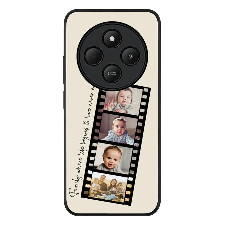 Custom Film Strips Personalised Movie Strip Phone Case - Poco - C75 / Rugged Black - Stylizedd