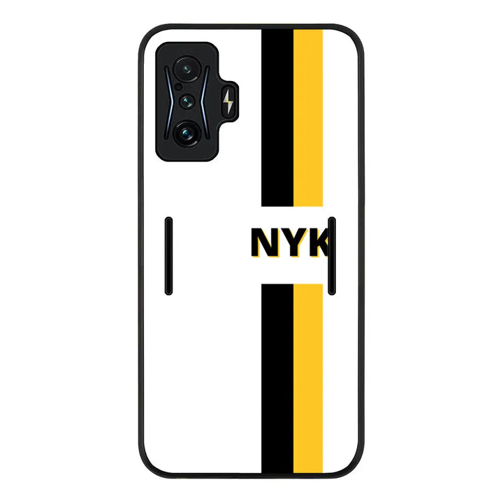 Redmi K50 Gaming / Rugged Black Custom Striped Monogram Phone Case - Redmi - Stylizedd.com