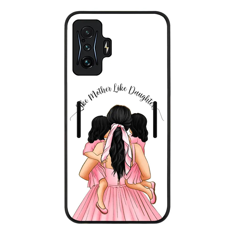 Redmi K50 Gaming / Rugged Black Mother 2 daughters Custom Clipart, Text Phone Case - Redmi - Stylizedd.com