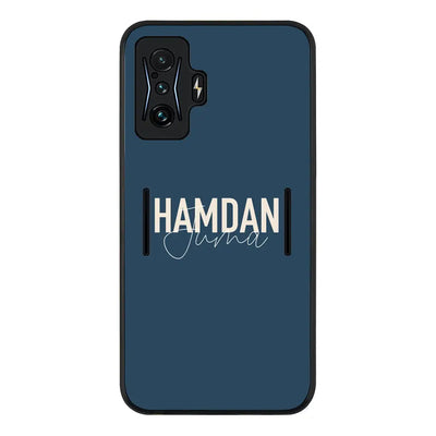 Personalized Name Horizontal Phone Case - Redmi - K50 Gaming / Rugged Black - Stylizedd