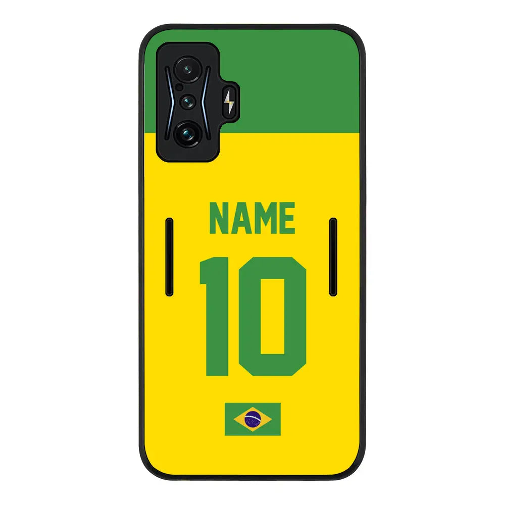 Poco F4 GT 5G / Redmi K50 Gaming / Rugged Black Phone Case Personalized Football Jersey Phone Case Custom Name & Number - Android - Stylizedd.com