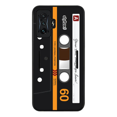 Poco F4 GT 5G / Redmi K50 Gaming / Rugged Black Custom Retro Cassette Tape Phone Case, Stylizedd.com in Dubai Sharjah UAE UK  