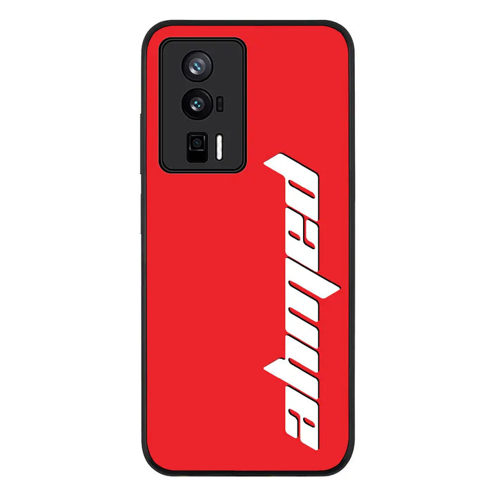 Redmi K60 / Redmi K60 Pro / Rugged Black Custom Text, Vertical Name Phone Case - Redmi - Stylizedd.com