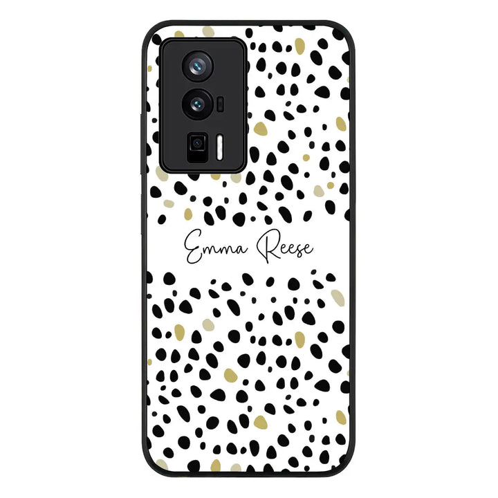 Pebble Multi Color Custom Text My Name Phone Case - Poco - F5 Pro 5G / Rugged Black - Stylizedd