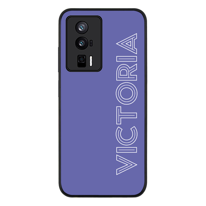 Redmi K60 / Redmi K60 Pro / Rugged Black Personalized Name, Custom Phone Case - Redmi - Stylizedd.com