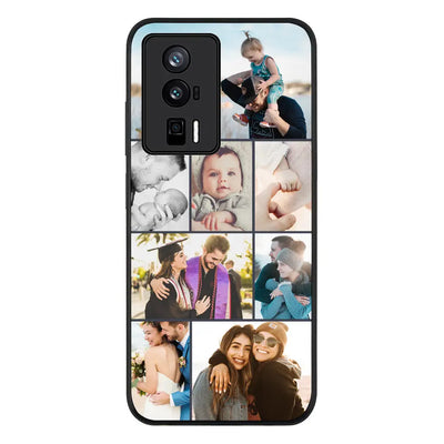 Personalised Photo Collage Grid Phone Case - Redmi - K60 / Pro / Rugged Black - Stylizedd