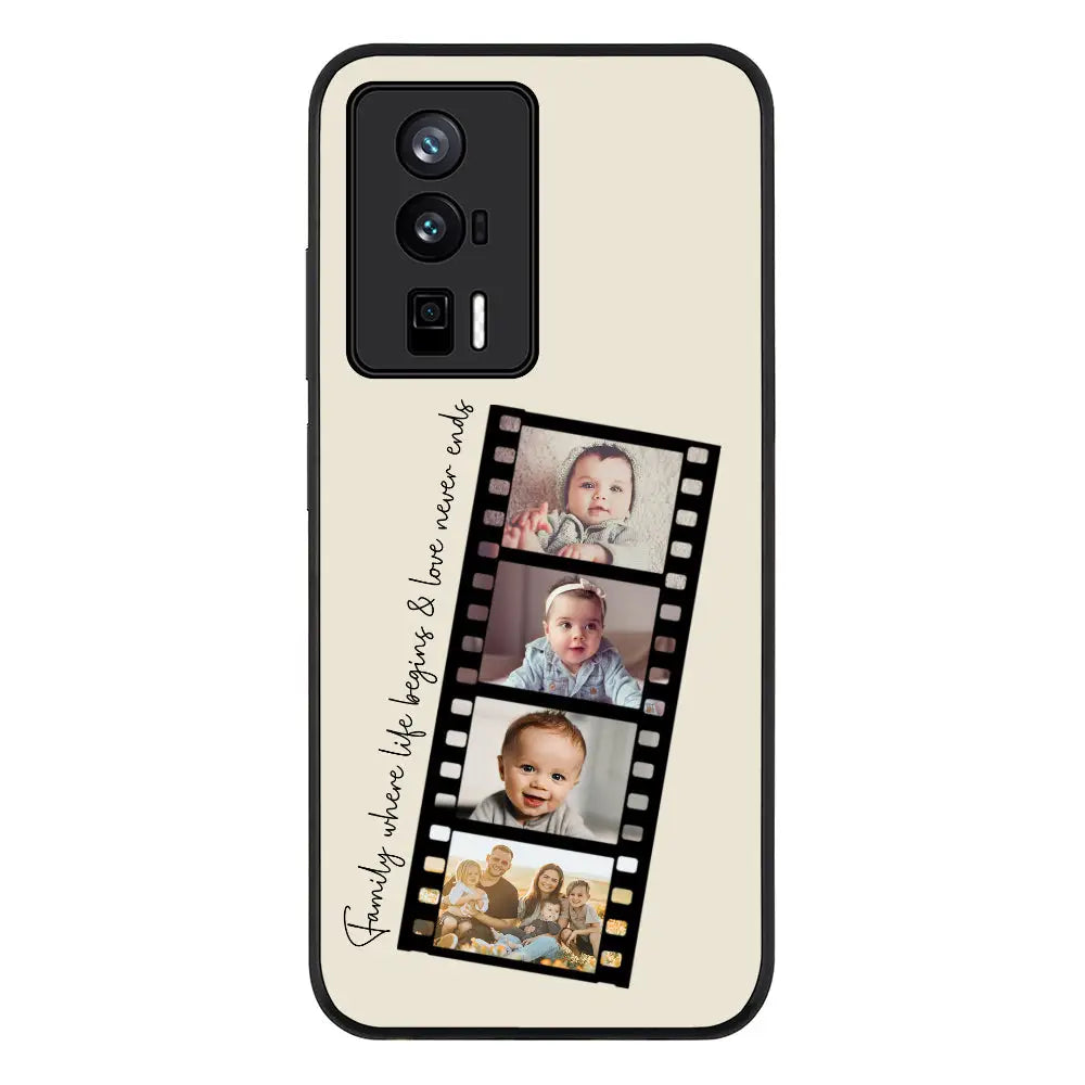 Redmi K60 / Redmi K60 Pro / Rugged Black Custom Film Strips Personalised Movie Strip, Phone Case - Redmi - Stylizedd.com